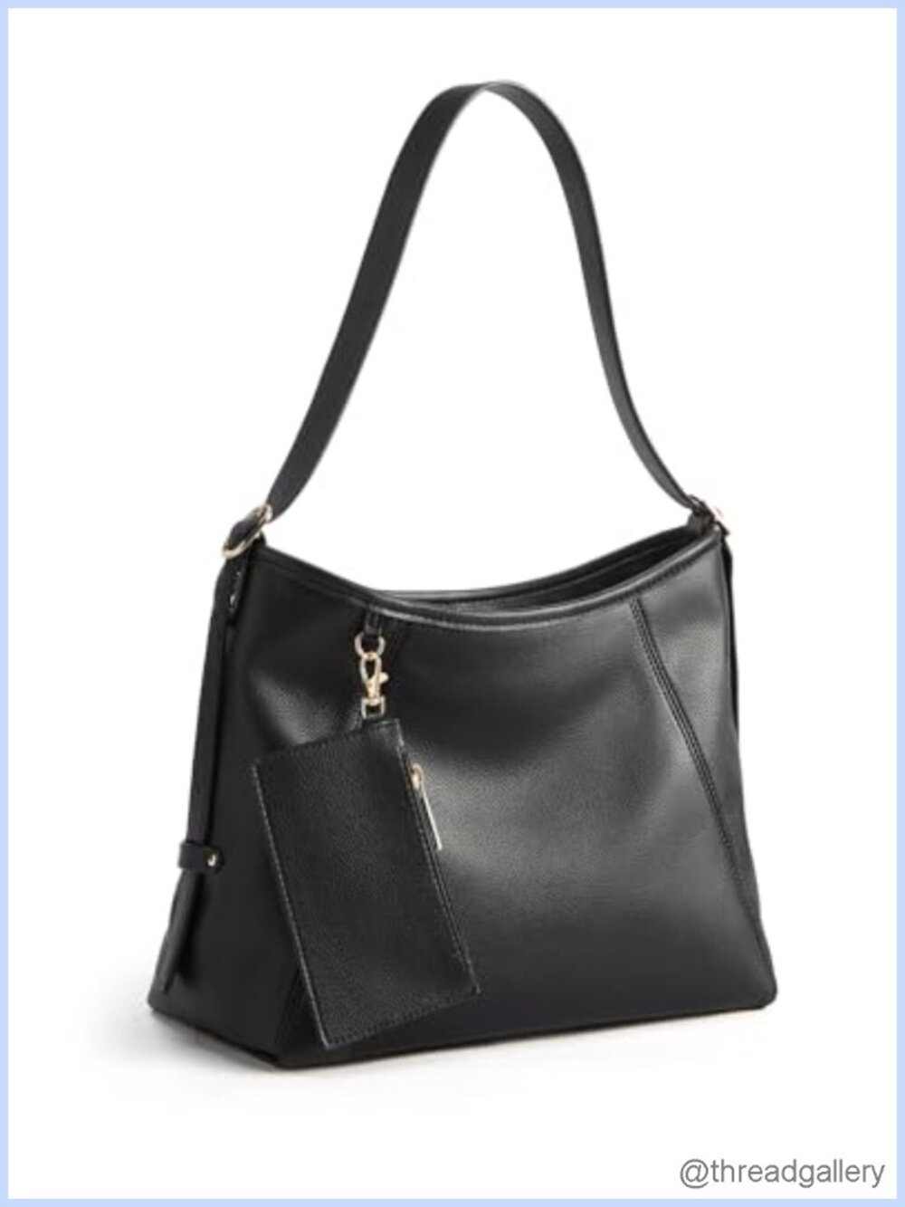 Missnine Hobo Bag PU Leather Multi-Pocket Crossbody Handbag with Zipper
